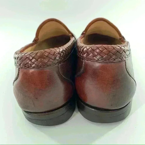 Allen Edmonds Maxfield mens size 12 brown leather tassel penny slip on main image 12